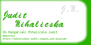 judit mihalicska business card